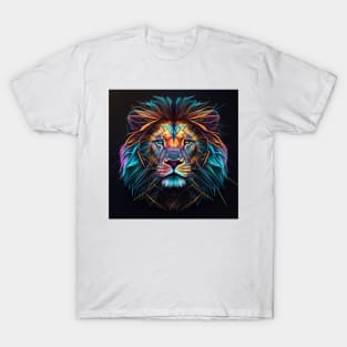 Neon Geometric Lion 2 T-Shirt